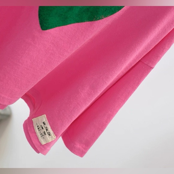 Pink Heart Print Oversized T-Shirt - Picture 3 of 4